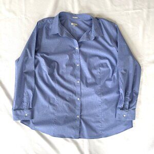 TALBOTS Wrinkle Resistant Long Sleeve Tailored Shirt FLAW